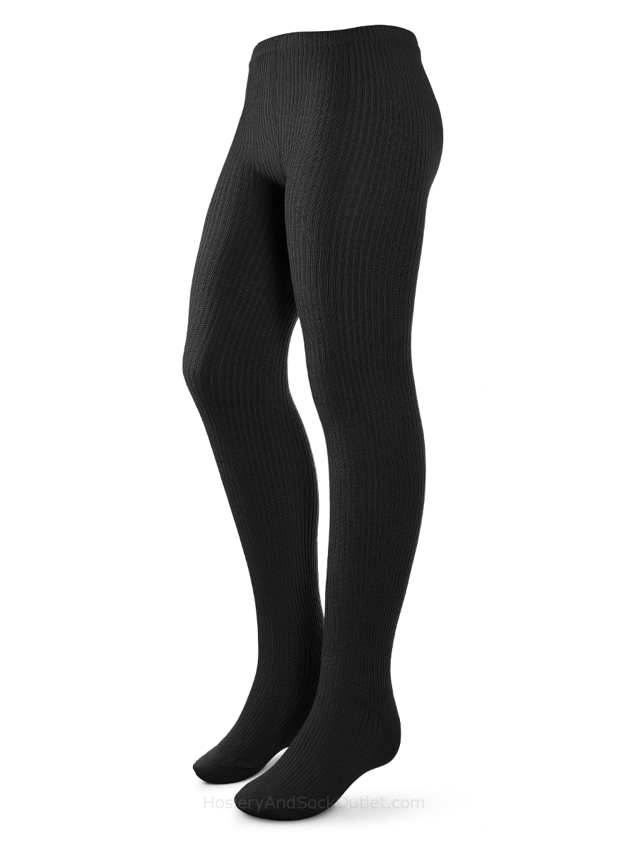 Zubii Thin Ribbed Cotton Tights for Girls