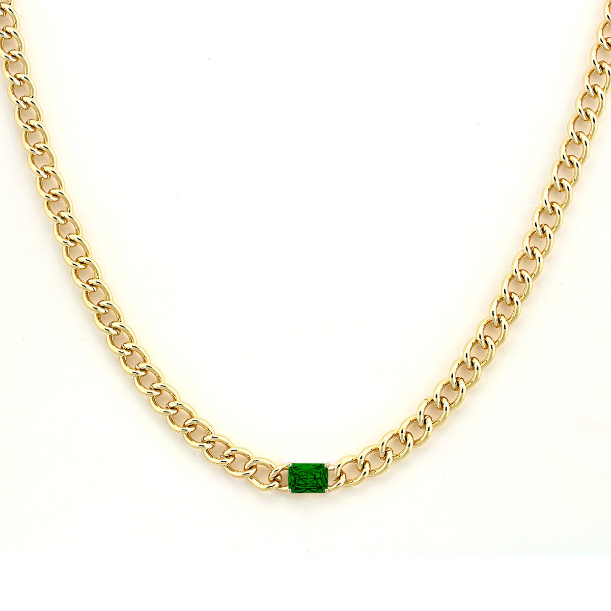 necklace curb chain w rectangle stone – HosieryAndSockOutlet.com
