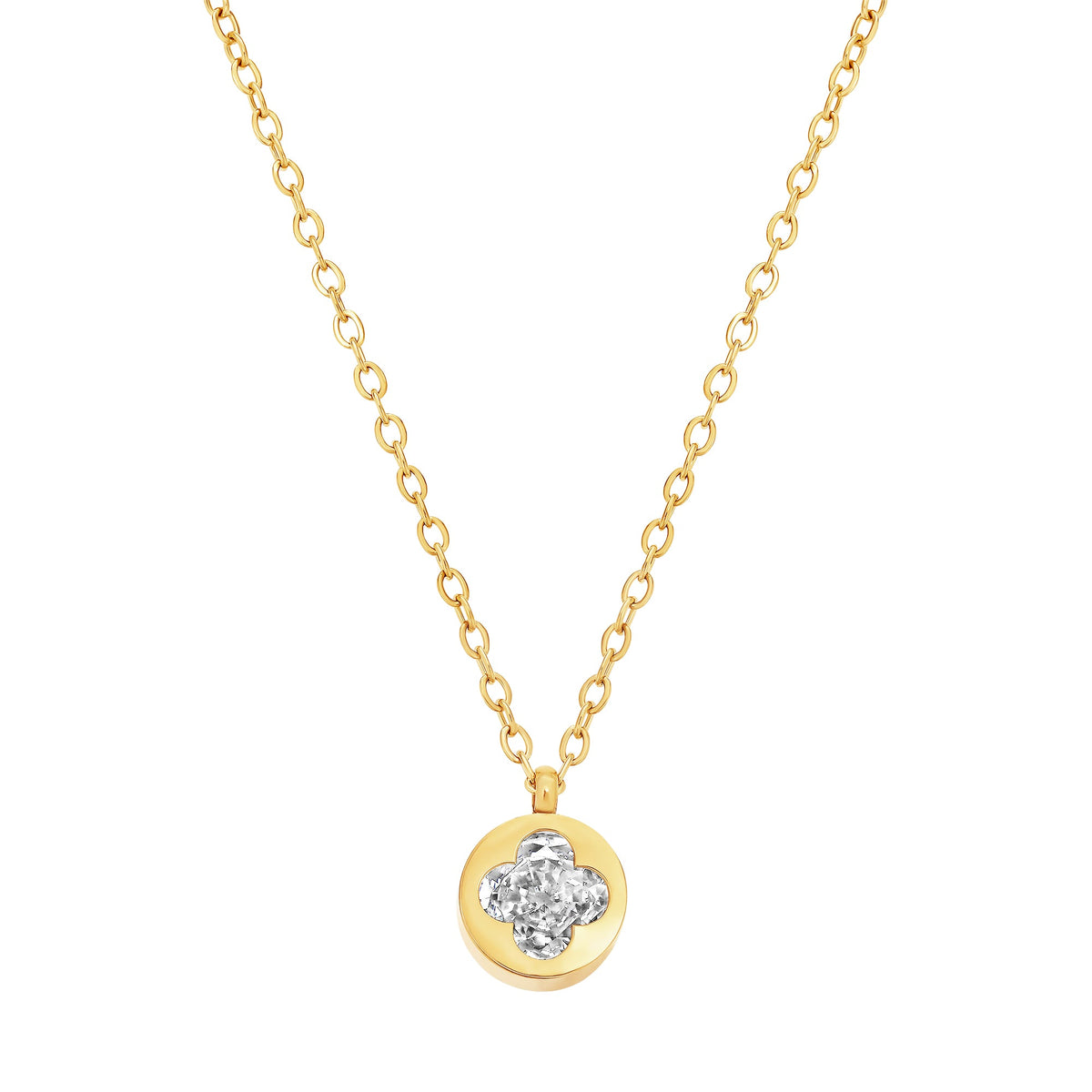necklace cut out clover stone – HosieryAndSockOutlet.com